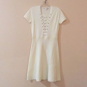Boston Proper Lace-Up Sweater Dress w/Grommets XS